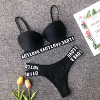 Women's Sexy Letter Print Bikini Swimsuit