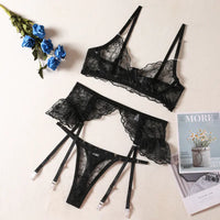 European Style Sheer Lace Lingerie Set