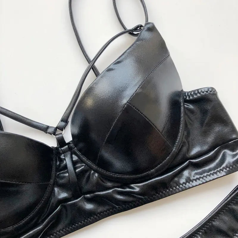 Solid Color Shiny Bikini