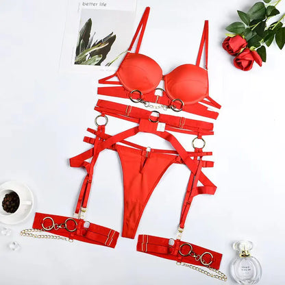 New European & American Punk Style Sexy Lingerie Set