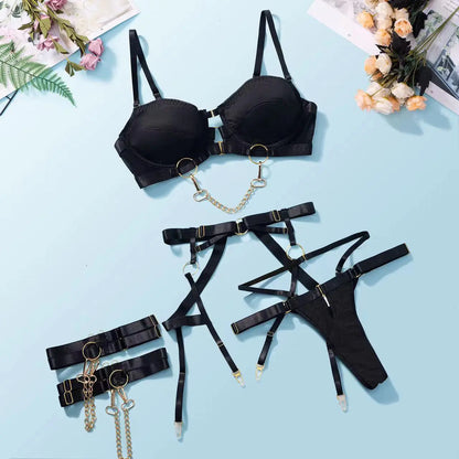 New European & American Punk Style Sexy Lingerie Set